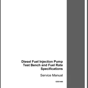 Case IH Tractor Diesel Fuel Inject Pump Test Bench and Fuel Rate Spec Service Manual - PDF DOWNLOAD