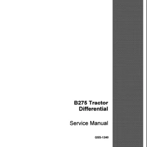 Case IH Tractor Differential B 275 Service Manual - PDF DOWNLOAD