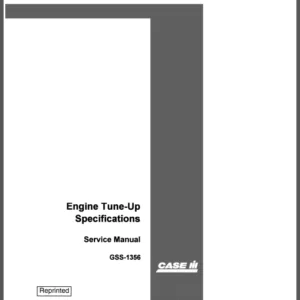 Case IH Tractor Engine Tune Up Specs Service Repair Manual PDF