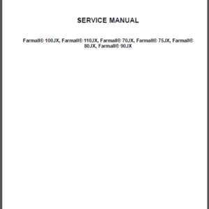 CASE IH Farmall 100JX 110JX 70JX 75JX 80JX 90JX SERVICE MANUAL - PDF DOWNLOAD