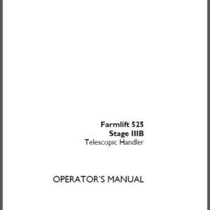 Case IH Tractor Farmlift 525 Stage IIIB Operator's Manual - PDF DOWNLOAD