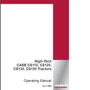 Case IH Tractor High Tech CASE CS110, CS120, CS130, CS150 Operator's Manual - PDF DOWNLOAD