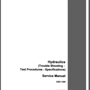 Case IH Tractor Hydraulics Trouble Shoot & Test Proced & Spec Service Manual - PDF DOWNLOAD
