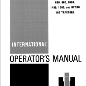 Case IH Tractor International 886,986,1086,1486,1586 and Hydro 186 Operator's Manual - PDF DOWNLOAD