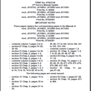 Case IH Tractor JX1070U, JX1080U, JX1090U, JX1100U Service Manual - PDF DOWNLOAD