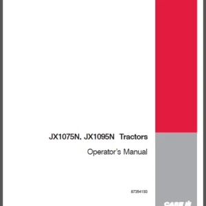 Case IH Tractor JX1075N,JX1095N Operator's Manual - PDF DOWNLOAD