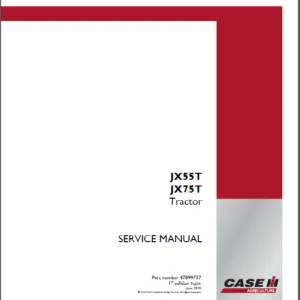 Case IH Tractor JX55T, JX75T Service Manual - PDF DOWNLOAD