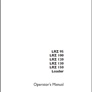 Case IH Tractor LRZ 95 100 120 130 150 Loader Operator's Manual - PDF DOWNLOAD