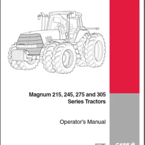 Case IH Tractor Magnum 215, 245, 275, 305 Operator's Manual  - PDF DOWNLOAD