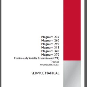 Case IH Tractor Magnum 235, 260, 290, 315, 340, 370 Continuously Service Manual - PDF DOWNLOAD