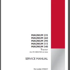 Case IH Tractor Magnum 235, 260, 290, 315, 340 Service Manual - PDF DOWNLOAD