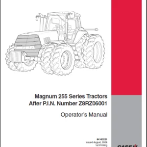 Case IH Tractor Magnum 255 Tractor Emerging Market Operator's Manual - PDF DOWNLOAD