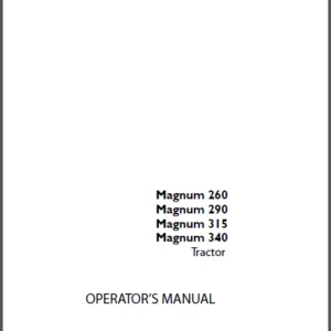 Case IH Tractor Magnum 260,290,315,340 Operator's Manual - PDF DOWNLOAD