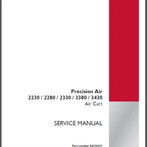 Case IH Tractor PRECISION AIR 2230, 2280, 2330, 3380, 3430 Air Cart Complete Service Manual - DOWNLOAD