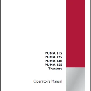 Case IH Tractor PUMA 115,125,140,155 Operator's Manual - PDF DOWNLOAD