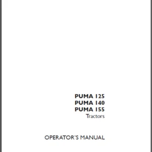 Case IH Tractor PUMA 125, 140, 155 Tractors built Jan  2010 and after Operator's Manual - DOWNLOAD