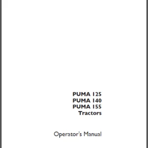 Case IH Tractor PUMA 125,140,155 Operator's Manual - PDF DOWNLOAD