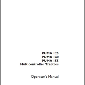 Case IH Tractor PUMA 125,140,155 Operator's Manual PDF File Download