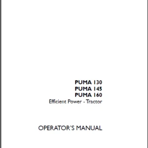 Case IH Tractor PUMA 130, 145, 160 Efficient Power Operator's Manual - PDF DOWNLOAD