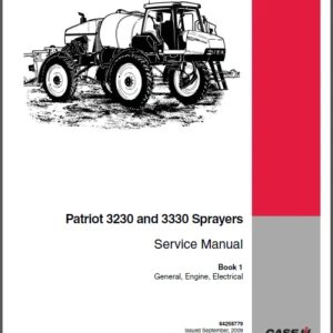 Case IH Tractor Patriot 3230 and 3330 Sprayers Service Manual - PDF DOWNLOAD