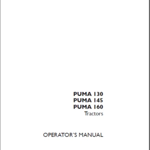 Case IH Tractor Puma 130, Puma 145, Puma 160 Operator's Manual - PDF DOWNLOAD