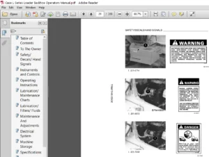 Case L Series Loader Backhoe Operators Manual - PDF Download