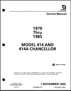 Cessna 414 & 414A Aircraft Shop Manual 1970 - 1985 - DOWNLOAD