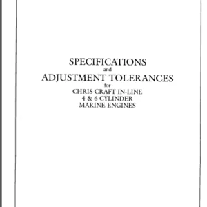 Chris Craft Hercules Vintage Engine Manual Specs Adjustment - PDF DOWNLOAD