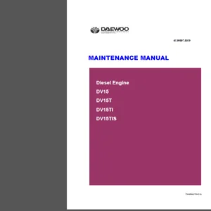 Daewoo Doosan Dv15 Dv15t Dv15ti Dv15tis Diesel Engine Operation Maintenance Manual - PDF DOWNLOAD