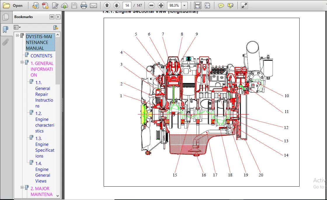 Daewoo Doosan Dv15 Dv15t Dv15ti Dv15tis Diesel Engine Operation Maintenance Manual - PDF DOWNLOAD - Image 3