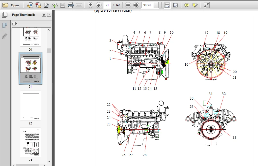 Daewoo Doosan Dv15 Dv15t Dv15ti Dv15tis Diesel Engine Operation Maintenance Manual - PDF DOWNLOAD - Image 4