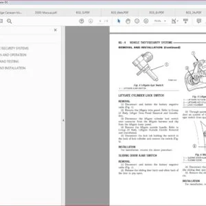 Dodge Caravan Voyager NS & GS 2000  Complete Service workshop Manual - Download