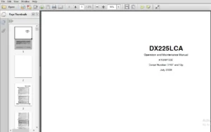 Doosan Dx225lca Crawler Excavator Operation Maintenance Manual - PDF DOWNLOAD