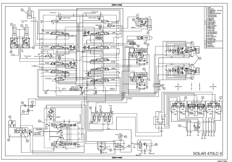 Doosan Solar 470lc v Solar 500lc v Excavator Electrical Hydraulic Schematics Manual -PDF  Download - Image 2