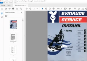 Johnson Evinrude 40 Hp Workshop Service Repair Manual - PDF Download