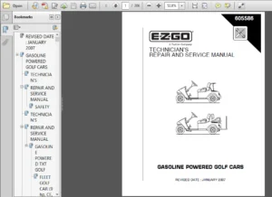 Ezgo Txt Golf Cars Personal Vehicles Service Repair  Manual 2007 - 2013  - PDF DOWNLOAD