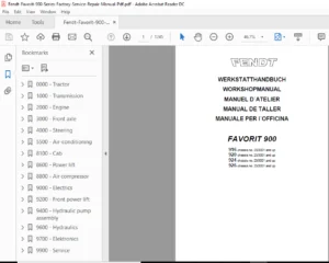 Fendt Favorit 900 Series Factory Service Repair Manual - PDF Download