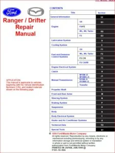 Ford Ranger 1999 Service Repair Manual - PDF DOWNLOAD