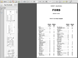 Ford 6000 Commander 6000 Tractor Service Repair Shop Manual Instant Download