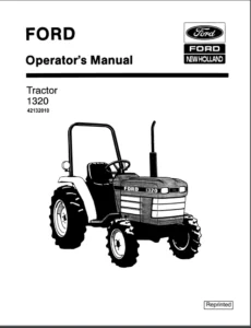 Ford New Holand 1320 Tractor Operators Manual - DOWNLOAD