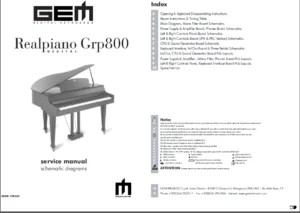 Gem Realpiano Grp 800 Service Manual - DOWNLOAD
