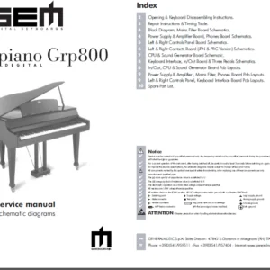 Gem Realpiano Grp 800 Service Manual - DOWNLOAD