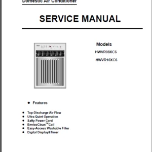 Haier Hwvr08xc6 Hwvr10xc6 Air Conditioner Repair Manual - DOWNLOAD