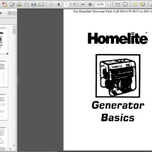 Homelite Generator Basics Service Repair Manual - PDF DOWNLOAD