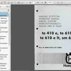 Husqvarna Sm 610 S Service Repair Manual 2000 - 2001 - Downlaod