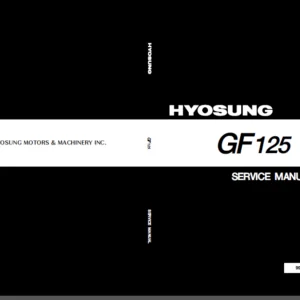 Hyosung Gf125 Gf 125 Factory Service Repair Manual - Pdf DOWNLOAD