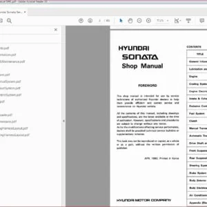 Hyundai Sonata Service Repair Manual 1991 - DOWNLOAD