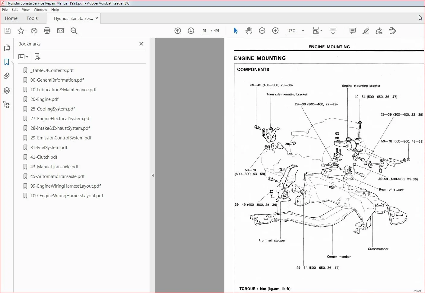 Hyundai Sonata Service Repair Manual 1991 - DOWNLOAD - Image 3