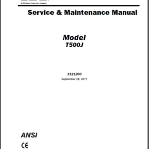 Jlg Boom Lifts T500j Global Factory Service Repair Workshop Manual Instant PDF Download