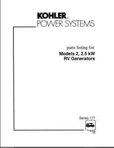 Kohler 2 And 2 5 Kw Rv Generator Parts Manual - Download